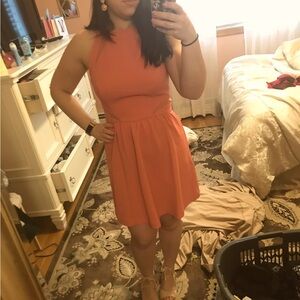 BCBGeneration peach high neck mini dress